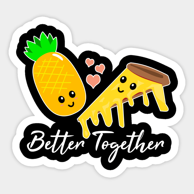 Pineapple and Pizza Sticker by LunaMay